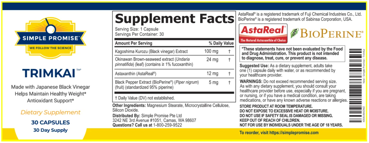 TrimKai Ingredients
